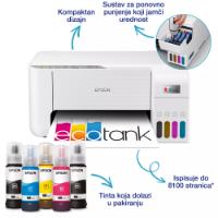 Multifunkcijski Tiskalnik EPSON EcoTank L3276, Tiskalnik/scanner/copy, 5760 x 1440, WiFi, USB, beli