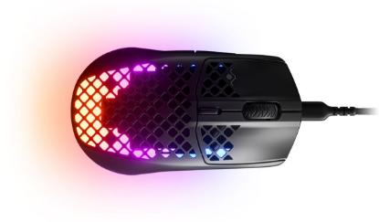Miška STEELSERIES Aerox 3 2022 Edition, optički, RGB, 8500 CPI, mat črni, USB