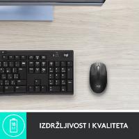 Miška LOGITECH M190, optički, bežični, 1000dpi, crno-sivi