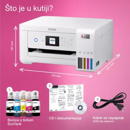 Multifunkcijski Tiskalnik EPSON EcoTank L4266, Tiskalnik/scanner/copy, 5760dpi, WiFi, USB, beli