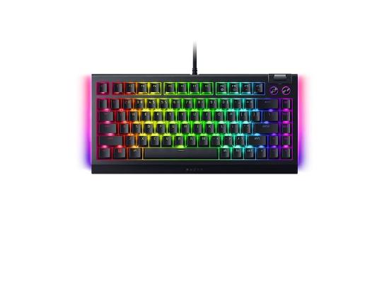 Tipkovnica RAZER BlackWidow V4 75%, mehanička, Orange switch, RGB, HR/US Layout, črna, USB