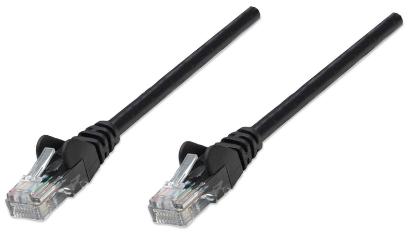 Kabel INTELLINET, patch CAT5e, U/UTP, crni, 15m
