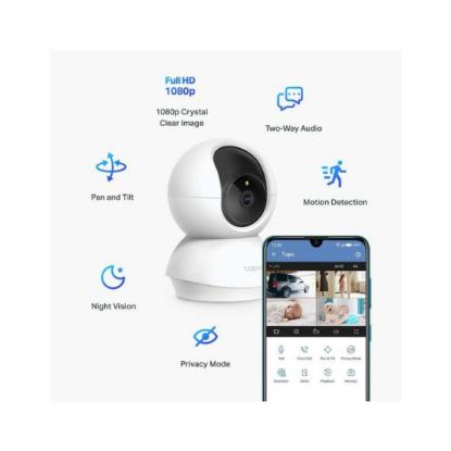 Mrežna nadzorna kamera TP-LINK Tapo C200, 1080p, unutarnja, WiFi, Pan/tilt, senzor pokreta, noćno snimanje
