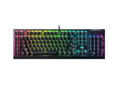 Tipkovnica RAZER BlackWidow V4 X, mehanička, Yellow switch, RGB, HR/US Layout, črna, USB