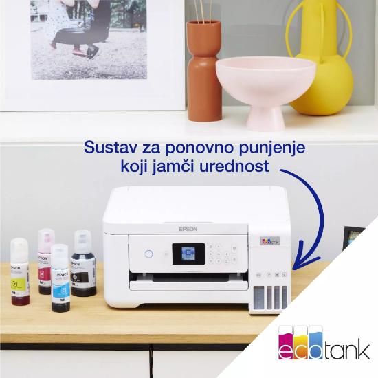 Multifunkcijski Tiskalnik EPSON EcoTank L4266, Tiskalnik/scanner/copy, 5760dpi, WiFi, USB, beli