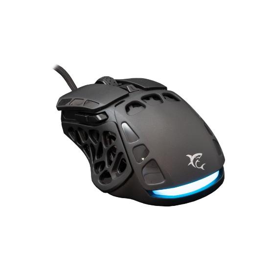 Miška WHITE SHARK Ector, RGB, optički, 12400dpi, črni
