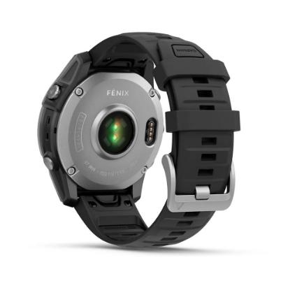 Pametni sat GARMIN Fenix E, 47mm, AMOLED, multisport, srebrni/crni remen