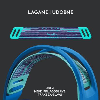Slušalice LOGITECH Gaming G733 Lightspeed, RGB, bežične, plave