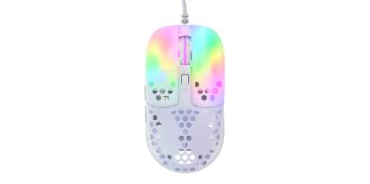 Miška XTRFY MZ1 - ZY'S Rail RGB, optički, 16000dpi, beli, USB
