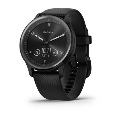 Pametni sat GARMIN Vivomove Sport, HR, GPS, multisport, crni/crni remen