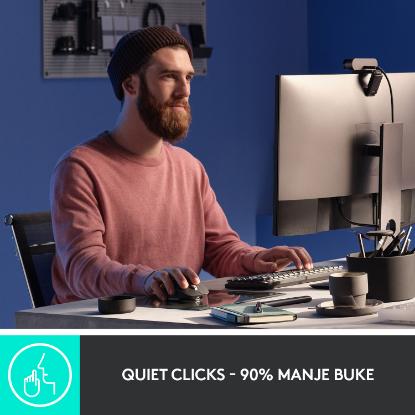 Miška LOGITECH MX Master 3S Performance, laserski, bežični, BT, Unifying receiver USB, beli