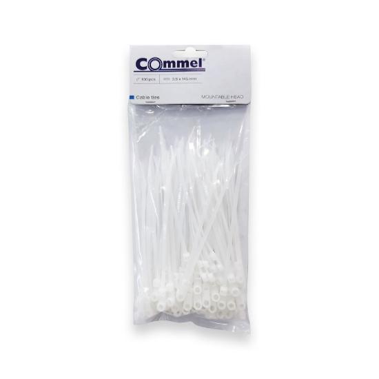 Plastične vezice za kabele, 3,6 x 145 mm, bijele, 100 kom