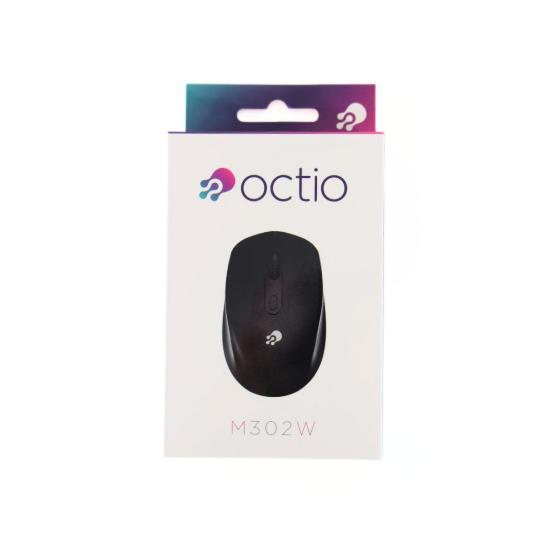 Miška OCTIO M302W, optički, bežični, 1600dpi, črni