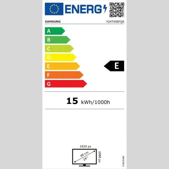 Monitor 24" SAMSUNG LF24T450FQRXEN, FHD, IPS, 75Hz, 250cd/m2, 1.000:1, pivot, črni