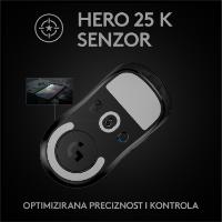Miška LOGITECH Pro X Superlight, bežični, optički, 25600dpi, črni, USB