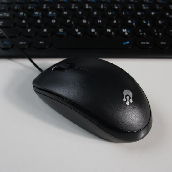 Miška OCTIO M100U, črni, USB