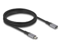 Kabel DELOCK, USB-C 4.0 (M) na USB-C (Ž), 2m, crni