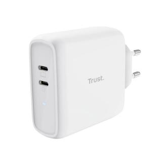 Kućni punjač TRUST Maxo, 2xUSB-C, 65W, bijeli