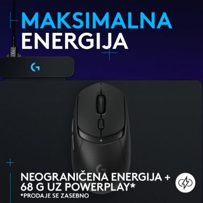 Miška LOGITECH G309 Lightspeed, optički, bežični, 25600dpi, črni