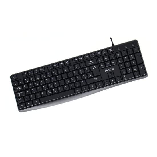 Tipkovnica OCTIO K101U, črna, USB