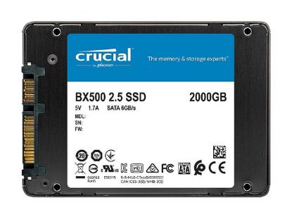 SSD 2TB CRUCIAL BX500, CT2000BX500SSD1, SATA 3, 2.5", maks do 540/500 MB/s