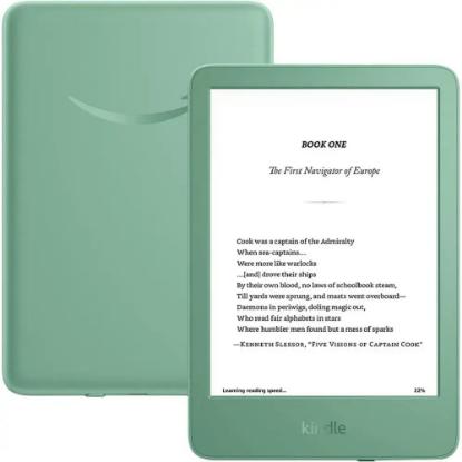 E-Book Reader AMAZON Kindle 2024, Ad, 6", 16GB, WiFi, zeleni
