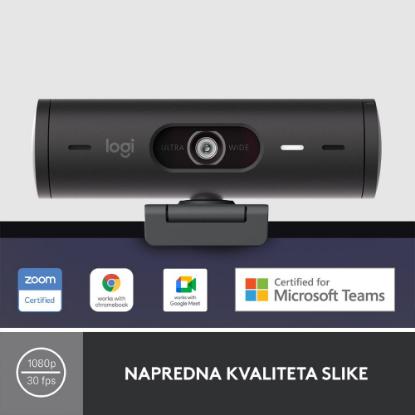 Web kamera LOGITECH Brio 500, črna