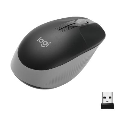 Miška LOGITECH M190, optički, bežični, 1000dpi, crno-sivi