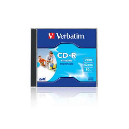 Medij CD-R VERBATIM 52x, 700MB, DataLife, slim, komad