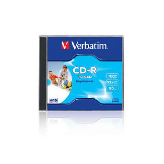 Medij CD-R VERBATIM 52x, 700MB, DataLife, slim, komad