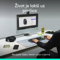 Miška LOGITECH POP, optički, bežični, USB, BT, 1000dpi, rozi