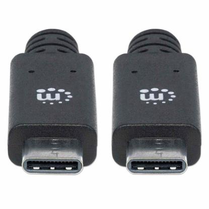 Kabel MANHATTAN, USB 3.2 Gen2, USB-C (M) na USB-C (M), 100W, 1.2 DP Alt Mode, 1.0m