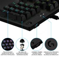 Tipkovnica LOGITECH Gaming G512 Carbon, RGB, mehanička, GX Red Linear, US layout, črna