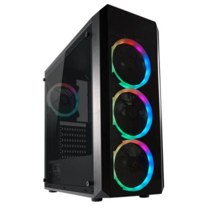 Ohišje LC POWER LC-703B-ON Quad-Luxx, MIDI, ATX, window, črno, bez napajalnika