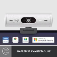 Web kamera LOGITECH Brio 500, bela