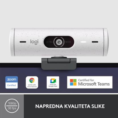 Web kamera LOGITECH Brio 500, bela