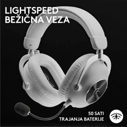 Slušalice LOGITECH G PRO X 2 Lightspeed, 7.1, bežične, bijele