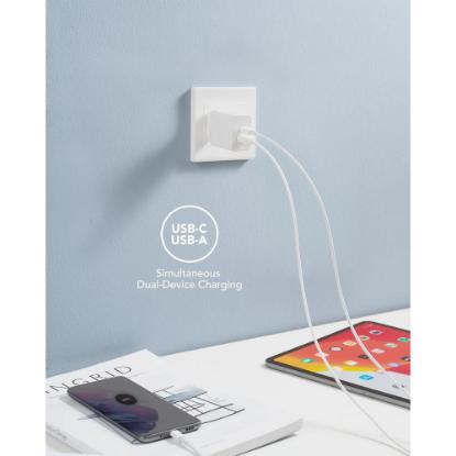 Kućni punjač VEGER VLS302U, USB-A, USB-C, QC3.0, bijeli