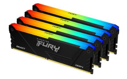 RAM pomnilnik PC-21300, 32GB, KINGSTON Fury Beast RGB KF426C16BB2AK4/32, DDR4 2666MHz, 4x8GB
