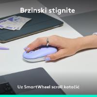 Tipkovnica + miška LOGITECH POP Icon Combo, brezžična, US Layout, BT, ljubičasta