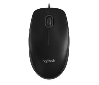 Miška LOGITECH B100, OEM, optički, črni, USB