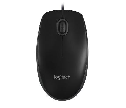 Miška LOGITECH B100, OEM, optički, črni, USB