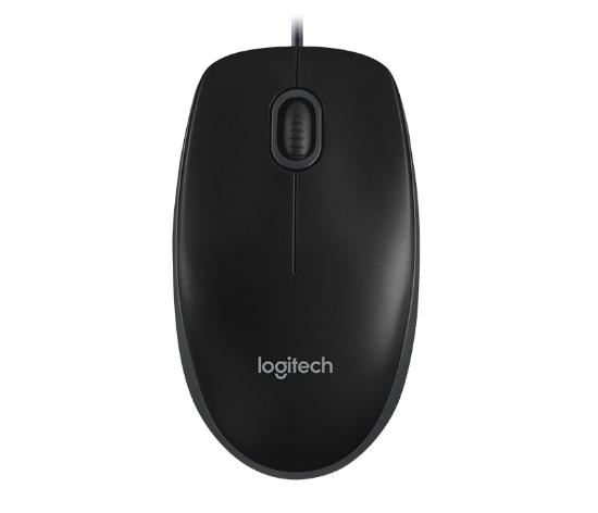Miška LOGITECH B100, OEM, optički, črni, USB
