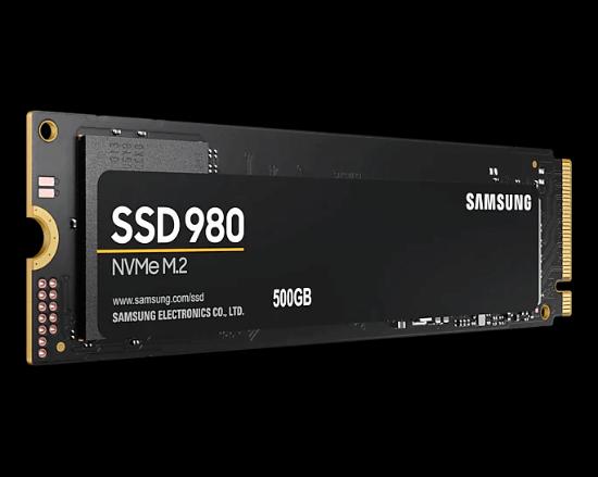 SSD 500GB SAMSUNG 980 NVMe M.2, MZ-V8V500BW, maks. do 3100/2600 MB/s