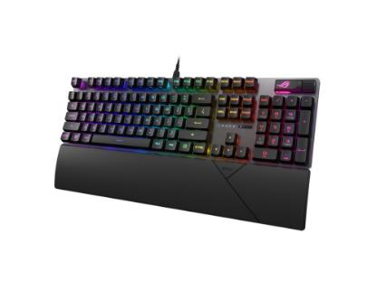 Tipkovnica ASUS ROG Strix Scope II RX, RGB, mehanička, ROG RX Red switch, US Layout, črna, USB