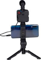 Selfie tripod GRUNDIG Selfie Studio, sa svjetlom i mikrofonom, crni