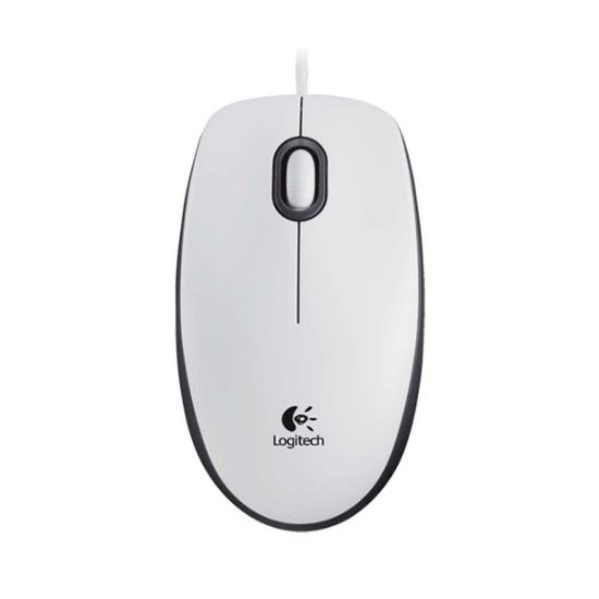 Miška LOGITECH M100, USB, beli