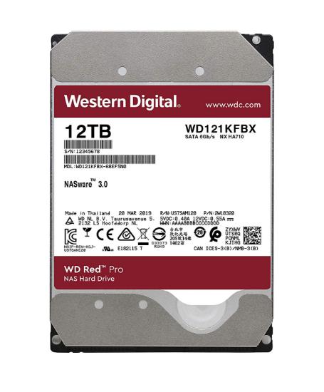 Trdi disk 12TB WESTERN DIGITAL Red Pro, WD121KFBX, SATA3, 256MB cache, 7200 okr/min, 3.5", za NAS