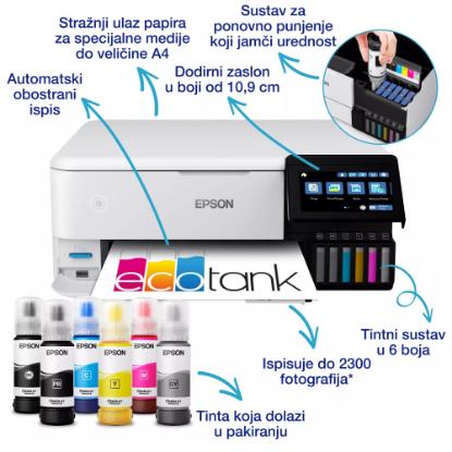 Multifunkcijski Tiskalnik EPSON Ecotank L8160 Tiskalnik/scanner/copy, 5760 x 1440, WiFi, USB