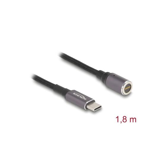 Kabel DELOCK USB-C (M) na 8-pin magnetski, za punjenje laptopa, 1,8m